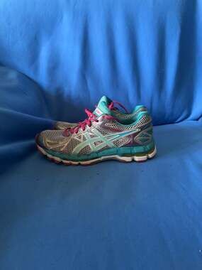 Asics Gel-Kayano 21 Women's Running Shoes Silver/Blue/Pink